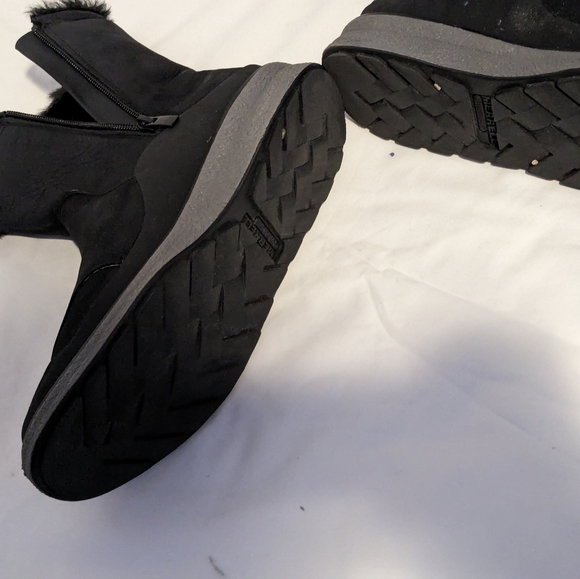 MERELL TREMBLANT EZRA ZIP WATERPROOF BOOTS BLACK LEATHER SZ.8 J95116 - Picture 3 of 8